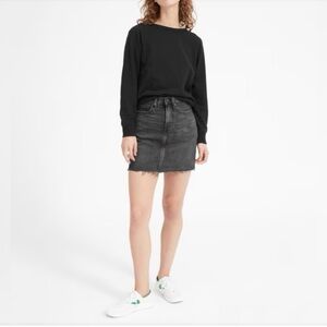 Everlane Black Denim Mini Skirt